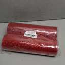 Decor Mesh Poly Ribbons 10 Inch x 30 Feet Each Roll Metallic Foil Mesh Ribbon Christmas Tree Decorative Mesh Red and White Rolls for Xmas Wreaths (Red+Red Foil)