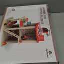 BBtinker Wooden Fire Station Playset, Multicolor 3-Level Pretend Play Dollhouse with Figures, Truck, Helicopter and Accessories, Preschool Learning Educational Toys for Toddlers Kids Age 3 and up