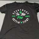 Womens Everybody In The Pub Getting Tipsy St Patricks Day Shamrock T-Shirt, Medium Black