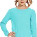 3T 4T 5T to 12 Years Girls Long Sleeve Shirts Kids Cotton T-Shirt Toddler Basic Crew Neck Top