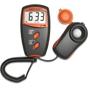 Digital LUX Meter Digital Indicator UV Meter Light Meter with LCD Display Luxmeter for 0-100,000 Lux Range High Ambient Light Meter with Backlight (Model LX-90)