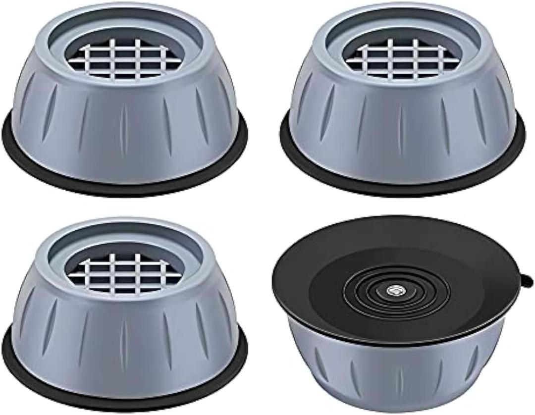 Dadop 4Pcs Anti Vibration Pads for Washing Machine and Dryer Shock and Noise Cancelling Washing Machine Support Prevent Moving Shaking Walking Universal Size