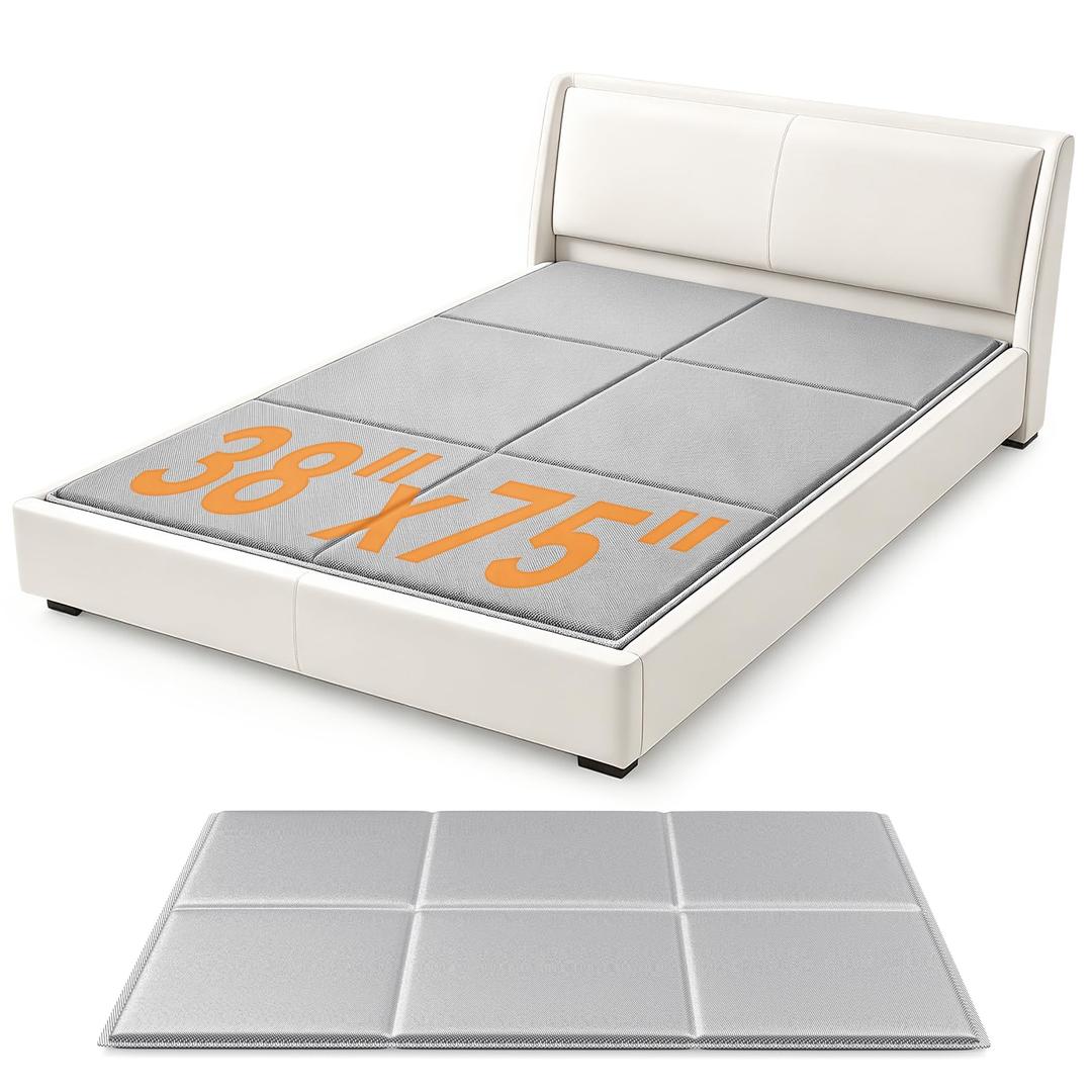 Znnam Full Size Bunkie Board 54x75'' - Breathable Hollow-Core Bed Support, Noise Minimizing & Moisture Resistant Oxford Fabric, Low Profile Bed Board for Full-Size Platform & Slatted Frames, Grey