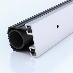 U+O Ring Garage Door Seals Bottom Rubber Kit with Pre-Drilled Aluminum Track Retainer Base, Heavy-Duty Combination Weather Stripping Kit, 16.5 Feet