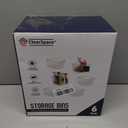 ClearSpace Clear Plastic Storage Bins  Pantry Organizers & Storage Containers, Cabinet Organizer - Home Organization Must Haves for Kitchen, Laundry Room, Office, Closet, Garage & Freezer (6 Pack)