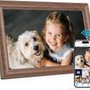 Uhale 10.1 Inch Digital Picture Frame 32GB Momery Wooden WiFi Electronic Photo Frame IPS HD Touch Screen Display Share Photos/Videos Instantly Anywhere Gifts for Mom Dad Grandparents