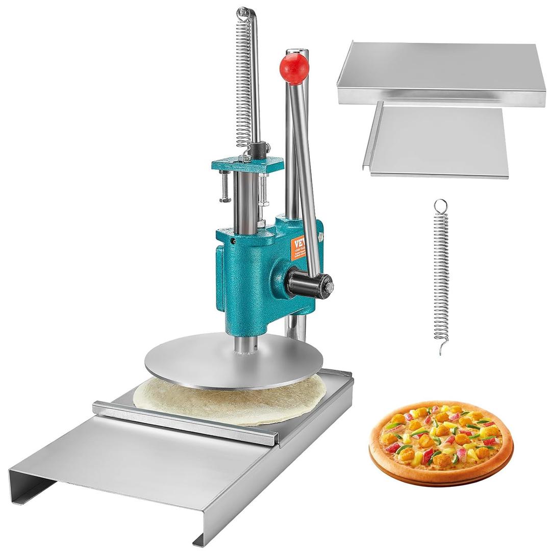 VEVOR Manual Pizza Dough Press Machine, 9.5inch/24cm Household Pizza Pastry, Stainless Steel Pizza Presser, Commercial Chapati Sheet Pizza Crust Press Plate, Height Adjustable Pizza Forming Machine VEVOR Manual Pizza Dough Press Machine, 9.5inch/24cm Household Pizza Pastry, Stainless Steel Pizza Presser, Commercial Chapati Sheet Pizza Crust Press Plate, Height Adjustable Pizza Forming Machine