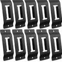 10 Pack E-Track Tie Down Slots, 1-Slot Plate Anchors, E-Track Rail System Accessories Compatible with Ratchet & Cam Straps for Pickups, Vans, Trucks, Trailers and Warehouses