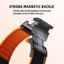 Magnetic Leather Band Compatible with Apple Watch Ultra, SE & Series 10-1 (49mm/46mm/45mm/44mm/42mm/41mm/40mm/38mm), Soft Silicone & Leather Patchwork Strap for Men & Women