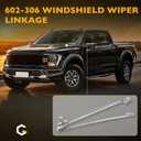 602-306 Windshield Wiper Transmission Linkage Assembly, Compatible with 1992-2016 Ford E-150 E-250 E-350 E-450 E-550 Econoline, Replaces 8C2Z17508B, 621-404X, 1C2Z17566AA