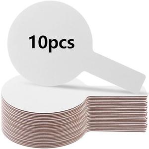 10 Pieces Dry Erase Answer Paddles Handheld Double Sided Paddles Mini White Boards Small White Board Dry Erase Signs Auction Paddles for Students Classroom Voting Games