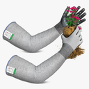 Evridwear Long Gardening Gloves Cut Resistant Sleeves with Anti-slip Nitrile Coated Palm for Gardening and Landscaping