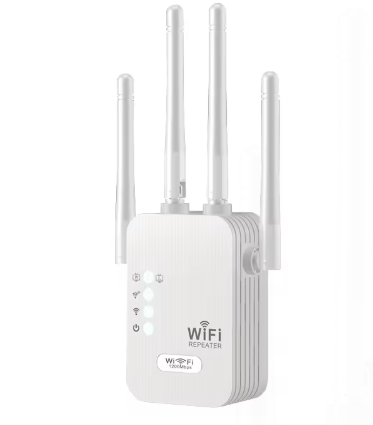 WiFi Extender Signal Booster - Dual Band 5.0G&2.4G, Covers 12880 Sq.Ft, Supports 105 Devices, 1-Tap Setup with Ethernet Port for Faster Speed