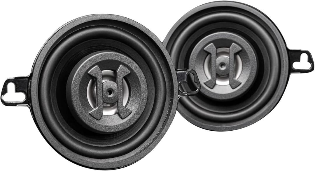 Hifonics Zeus ZS35CX 3.5 Inch 2 Way 125W Car Audio Coaxial Speakers with Mylar Dome Tweeter and Alpha Cellulose Poly Woofers, Pair