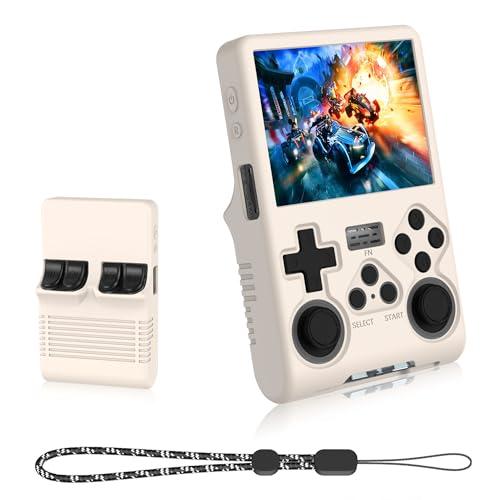 Silicone Case for R40S PRO, Anti-Slip, Shock Proof, Soft Protective Case for R40S Pro Handheld Game Console with Lanyard - White