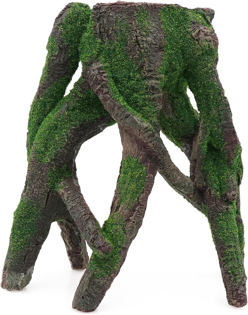 AQUA KT Aquarium Tree Stump Branch Rock Fish Hiding Place for Betta Cichlid Goldfish Fish Tank Aquarium Landscape Decoration