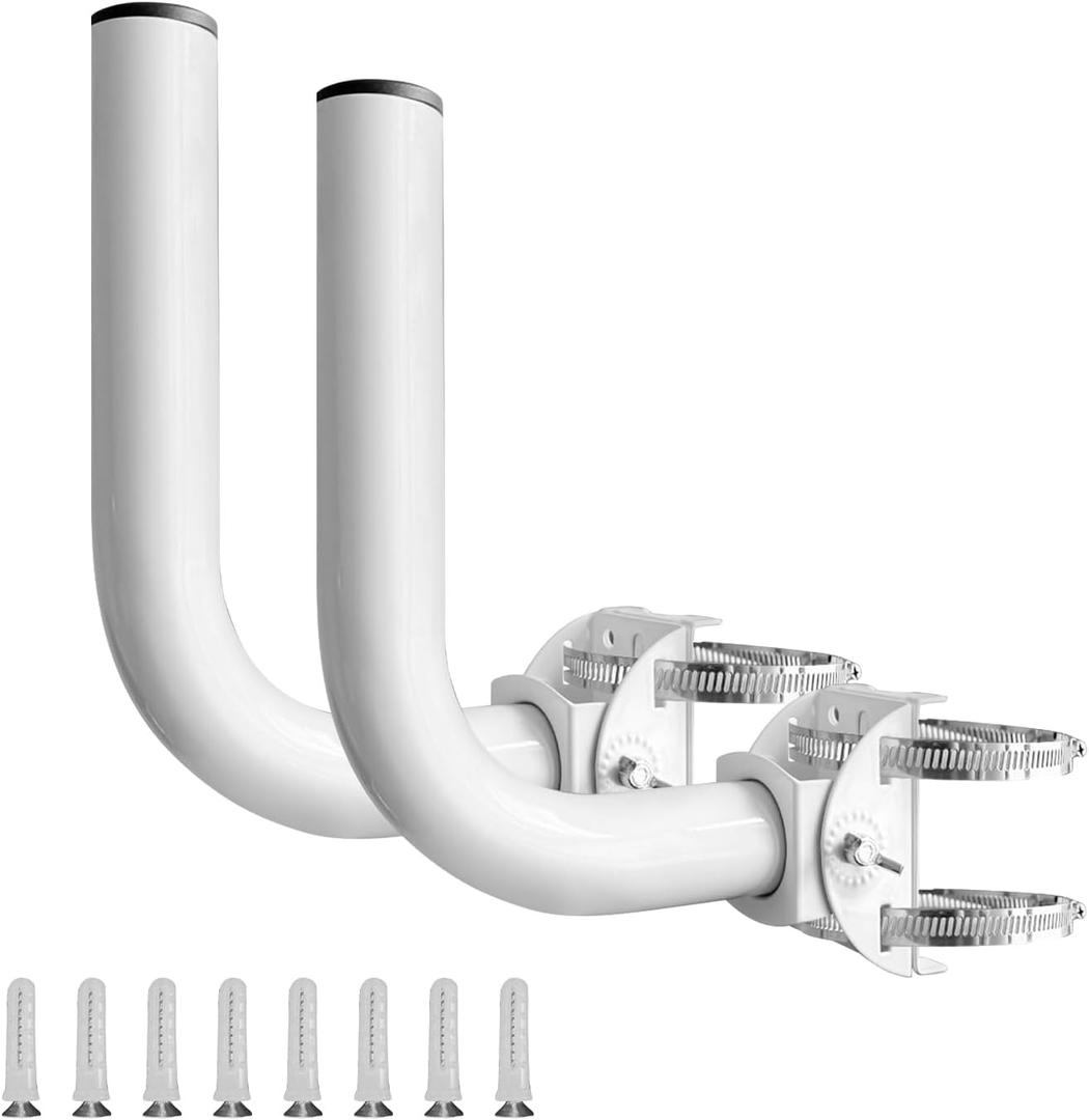 2 Pack Adjustable Universal Wireless Bridge Bracket Mount, Pole and Wall-Mounted Mount for Outdoor Antenna Point to Point AP Access Point Client Bridge CPE