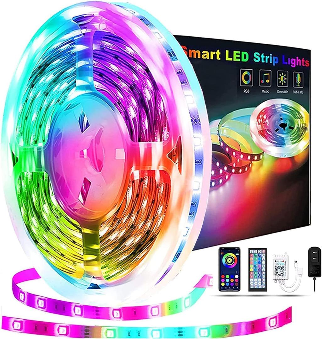 REEMEER 65.6ft Led Strip Lights, Led Light Strips Music Sync Color Changing Led Lights with App Control and Remote, Led Lights for Bedroom, Party, Home Decoration