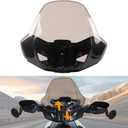 Front Windshield for Can-Am Ryker All Models, 3" Dark Tinted Adjustable Wind Deflector Hard Coated Windscreen for Can Am Ryker 900 600 Sport Rally Accessories, Replace # 219401023, 219400771