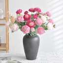 Artificial Flowers Silk Peony Pink Flowers Combo Rose Red Silk Flowers Bouquet 20Pcs 60Heads Fake Peonies for Faux Floral Arrangements Home Table Kitchen Wedding Party Farmhouse Decor