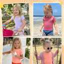 Mumucove 3 Pack Toddler Girls' Short Sleeve Tops, 3-Color, 5T
