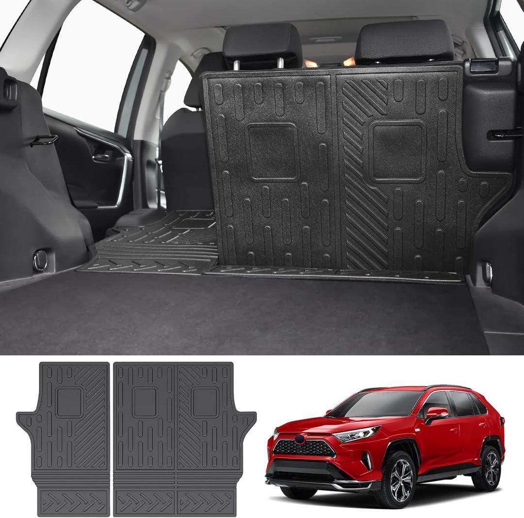 Cargo Mat Fit for 2019 2020 2021 2022 2023 2024 Toyota RAV4 Cargo Liner TPE Trunk Mat All Weather Seats Back Protector for 2019-2024 Toyota RAV4 Accessories, (Backrest Mat)
