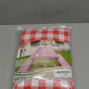 Sorfey Picnic Table Cover with Bench Covers -Fitted with Elastic, Vinyl with Flannel Back, Fits for Table 30"x 72" Rectangle,Water Proof, Checked red Design