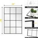 Window Pane Wall Mirror, 36"x24" Wall Mounted Window Mirror for Living Room, Bedroom, Entryway, Dining Room, Home Wall Decor