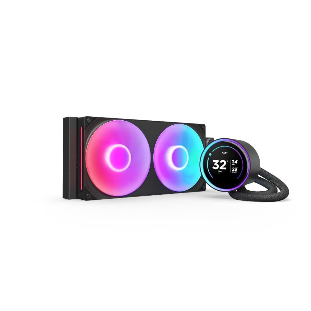 NZXT Kraken Elite 280 RGB 2024 - AIO CPU Liquid Cooler - 280mm Radiator - F280 RGB Core Fan - Customizable 2.72" IPS LCD - NZXT Turbine Pump - AMD AM5, AM4 - Intel LGA 1851/1700, 1200/115X - Black