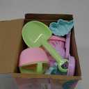 Tagitary Beach Sand Toys Set for Kids 3-10 with Bucket Watering Can Shovel Rake Sand Molds Beach Shell Bag