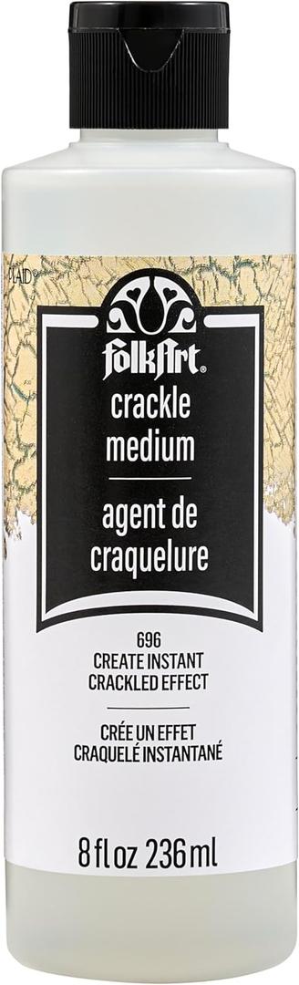 FolkArt Medium (8 Ounce), 696 Crackle (8 Fl Oz (Pack of 1))