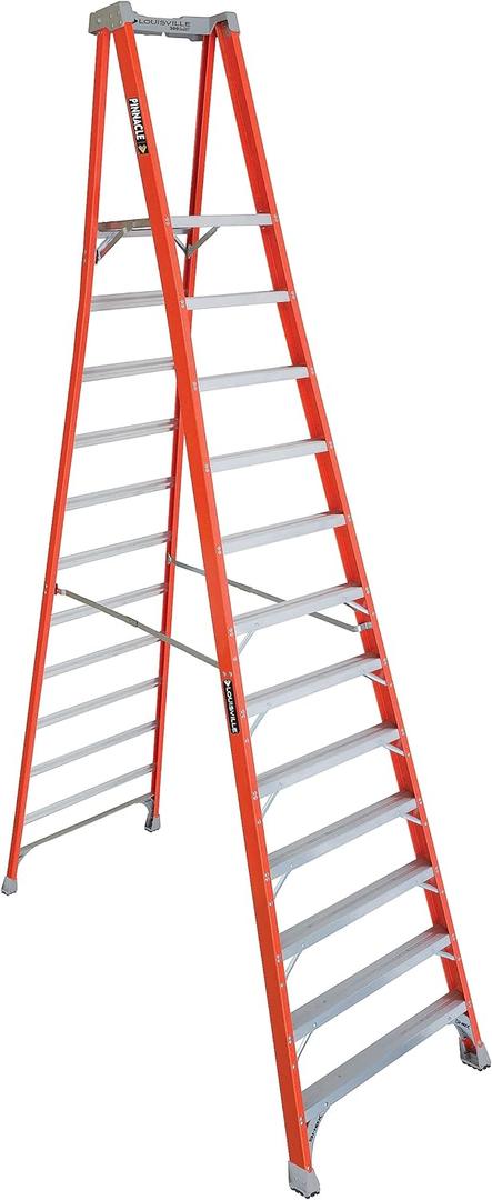 Louisville Ladder 12-Foot Fiberglass Platform Step Ladder, 300-Pound Load Capacity, Type IA, FXP1712