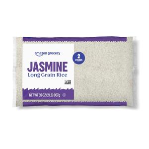 Amazon Grocery, Jasmine Long Grain Rice, 2 Lb (2 Pound (Pack of 1))