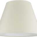 Aspen Creative 32009A Transitional Empire Shape Spider Construction Lamp Shade, Cream, 7" Top x 13" Bottom x 9-1/2" Slant Height