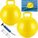 2 Pcs Buoys Floats 20'' Inflatable Slalom Buoys for Docking 1 Inflatable Kit 1 Self-Adhesive Repair Allowance Large Boat Bumpers for Marine Fishing Yachts Raft