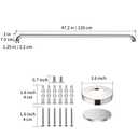ZUEXT 48 Inch Extra Long Chrome Stainless Steel Shower Grab Bar, 1.25" Dia
