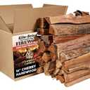 Kiln-Dried PA Cherry – 16” Splits (Approx. 38 lb) – Sweet Smoking Wood for Cooking, Grilling, Wood-Fired Ovens & Campfires – Easy Light, Low Smoke, USA-Sourced
