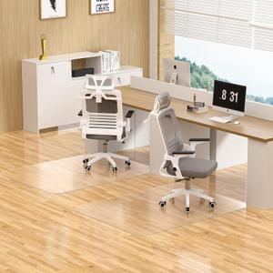 Office Chair Mat for Hardwood Floor, 36" X 48" 2 Pack Chair Mat for Hard Floors, PVC Clear Floor Protector Rug Mat for Home and Office, Can't be Used on Carpet, 2PCS-36" X 48"