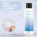 Gel Cleanser for Nails,finger secret Gel Nail Cleanser 240ml,Fresh UV&LED Gel Cleanser,Nail Surface Cleanser for Gel Nails,Nail Cleaning Solution for UV Polish Lacquer Care