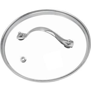 7" Tempered Glass Pan Lid with Steam Vent, Thickened to 4mm and Dishwasher Safe and Oven up to 480, Universal Lid Fit for Cast Iron Skillets, Frying Saute Pan, Cooking Pot