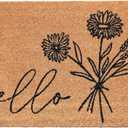 Calloway Mills Wildflower Bouquet Doormat, (Tan/Black, 24" x 36" x 0.60")