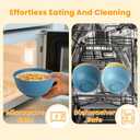 Homienly Wheat Straw Bowls Unbreakable Cereal Bowls for Kitchen, Camping, RV, Plastic Bowls Set of 6 Microwave and Dishwasher Safe Breakfast Bowl (26oz, Multi)