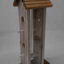 Stokes Tower Wood Feeder with a Brown and White Finish