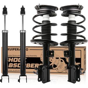 KUIPERAUTO Front + Rear Complete Struts Assembly 172392 172393 Compatible for 2007-2012 Nissan Altima Coupe/Sedan 2.5L Replacement Coil Spring Shock Absorber (Set of 4)