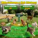 2026 Solar Ultrasonic Animal Repellent Outdoor Motion Activated Cat Deer RepellenSquirrel Raccoon Skunk Rabbit Dog Bird Deterrents Animal Repeller for Garden Yard - 4 Packs
