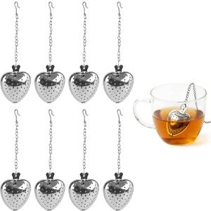40 Pcs Stainless Steel Tea Ball Mesh Tea Infuser Strainers Premium Tea Filter Tea Interval Diffuser with Extended Chain Hook for Brew Loose Leaf Tea and Seasonings &spices
