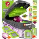 Mueller Pro-Series-10 in 1-8 blades for Vegetable Slicer Chopper, Onion Mincer Chopper, Cutter, Dicer, Egg Slicer, Tomatoes Cutter, Pickle Slicer, Grater, Slicer with Container