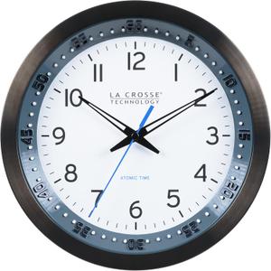 La Crosse Technology Atomic Wall Clock, Metal, 10" (404-54667)