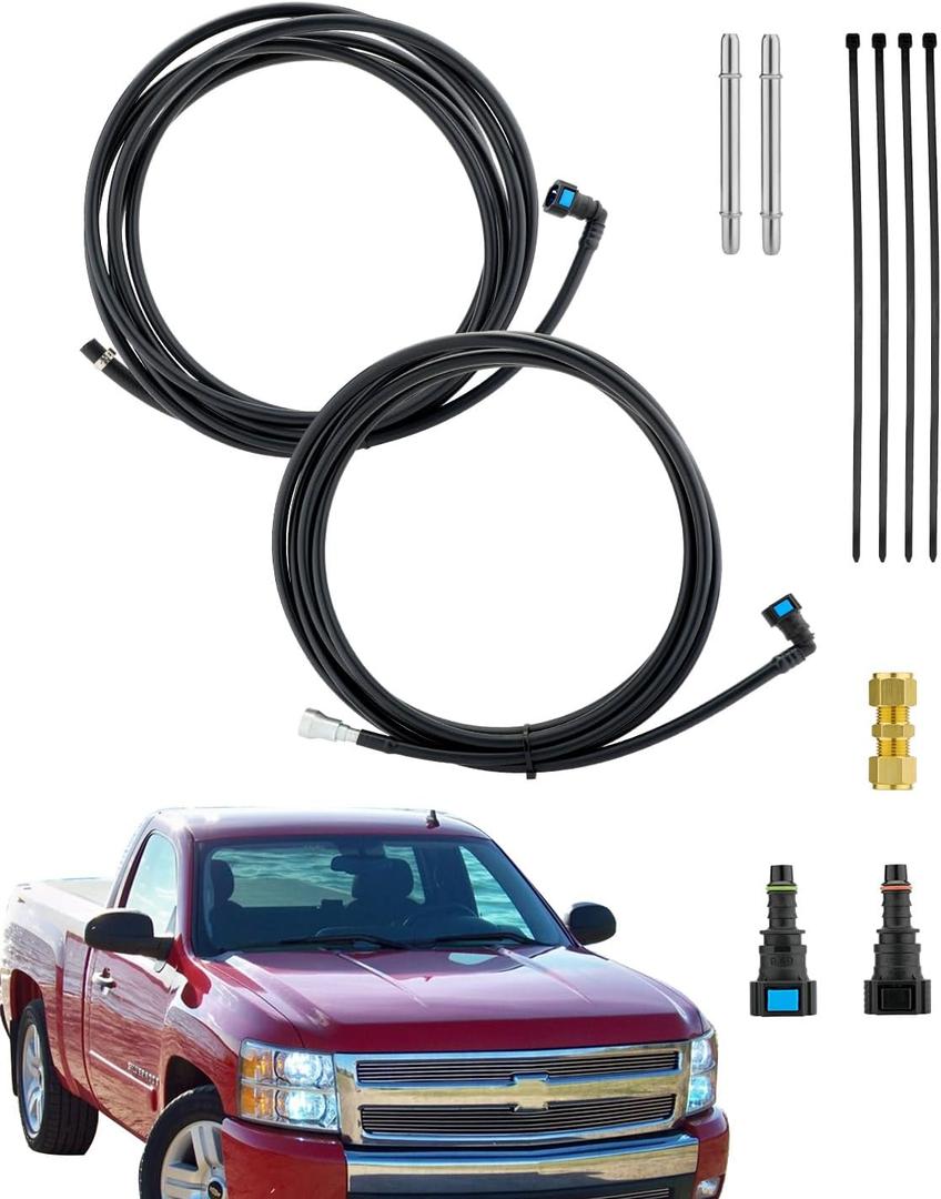 Fuel Lines Kit, Compatible with 2004-2010 Chevy Silverado GMC Sierra 1500 2500 3500 4.3 4.8 5.3 6.0 8.1 L Pickups, Fuel Vent Tube Kit, Replace# FL-FG0340, FLFG0340, FG0340