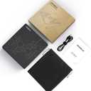 ORIGBELIE External DVD Drive, CD Drive USB 3.0 Typle C CD/DVD ROM +/-RW Adapter with USB Port DVD Burner for Laptop PC Desktop Computer, Optical Disk Drive CD Player Compatible with Mac Windows Linux